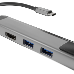 FOWLER GO, USB Type-C 5-in-1 Multi-port Adapter (USB3.0 Hub + HDMI + PD + Gigabit LAN), Max. 100W Ou - NMP-1985
