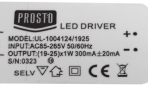 PROSTO LNP-D24W/UL Rezervni ispravljač za LED panele, 19-25W, 300mA