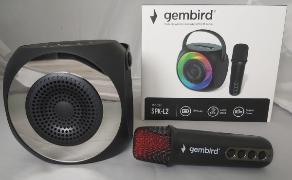 SPK-L2 ** Gembird Bluetooth karaoke zvucnik RGB,10W,1800mAh, USB, microSD, AUX +mikrofon 500mAh(1360 Zvučnici i audio uređaji SOPING.RS 41 SPK-L2 ** Gembird Bluetooth karaoke zvucnik RGB,10W,1800mAh, USB, microSD, AUX +mikrofon 500mAh(1360