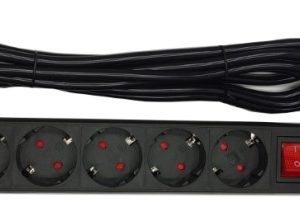 SPG5-B-10(3G1.5)**Gembird produzni kabl sa zastitom i 5 uticnica, 5V/3.1A USB-A+C 16A/3500W 3m (799)