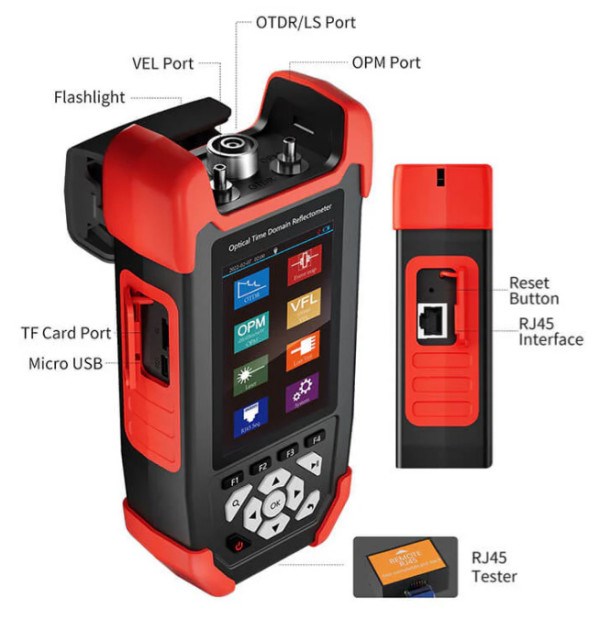 NOYAFA NF-981 OTDR Tester vlakana sa vizuelnim lokatorom kvarova i optičkim meračem snage Alati SOPING.RS 45 NOYAFA NF-981 OTDR Tester vlakana sa vizuelnim lokatorom kvarova i optičkim meračem snage - Слика 5