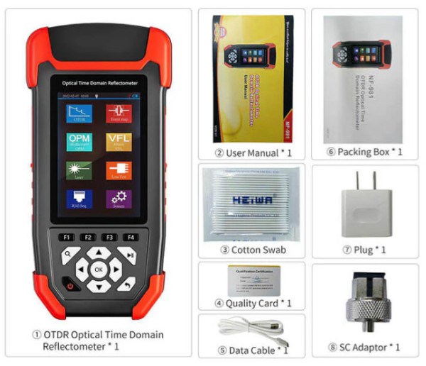 NOYAFA NF-981 OTDR Tester vlakana sa vizuelnim lokatorom kvarova i optičkim meračem snage Alati SOPING.RS 47 NOYAFA NF-981 OTDR Tester vlakana sa vizuelnim lokatorom kvarova i optičkim meračem snage - Слика 7