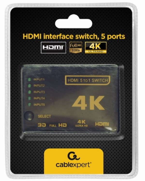 DSW-HDMI-53 Gembird HDMI interface SWITCH, 5ports, remote Svičevi SOPING.RS 43 DSW-HDMI-53 Gembird HDMI interface SWITCH, 5ports, remote - Слика 3