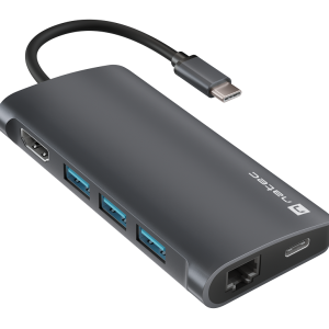 FOWLER 2 V2, USB Type-C 8-in-1 Multi-port Adapter (USB3.0 Hub + USB-C + HDMI + PD3.0 + SD/MicroSD ca - NMP-2162