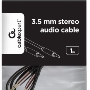 CCAP-444-1M Gembird 3.5mm stereo plug to 3.5mm stereo plug audio kabl pozlaćeni konektor 1m