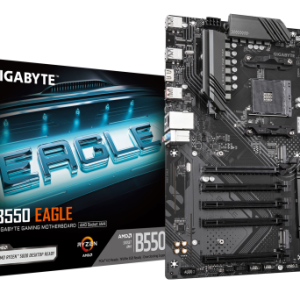 AM4, AMD B550, 4x DDR4 DIMM, Ultra-Fast Storage : 2*M.2 slots, including PCIe 4.0 x1 - B550 EAGLE