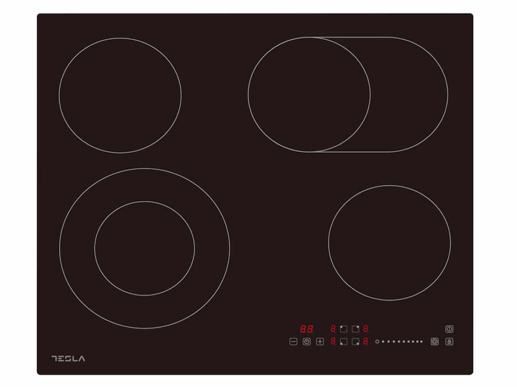 Ugradna ploca TESLA HV6411MX/staklokeramicka/4 zone/51,9cm/crna Ugradne ploče SOPING.RS 41 Ugradna ploca TESLA HV6411MX/staklokeramicka/4 zone/51,9cm/crna