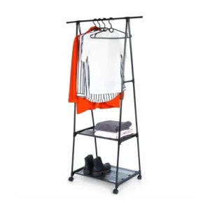Vilde 568022 - Stalak za odecu sa dve police i 4 tockica 88 x 44 x 160 cm.