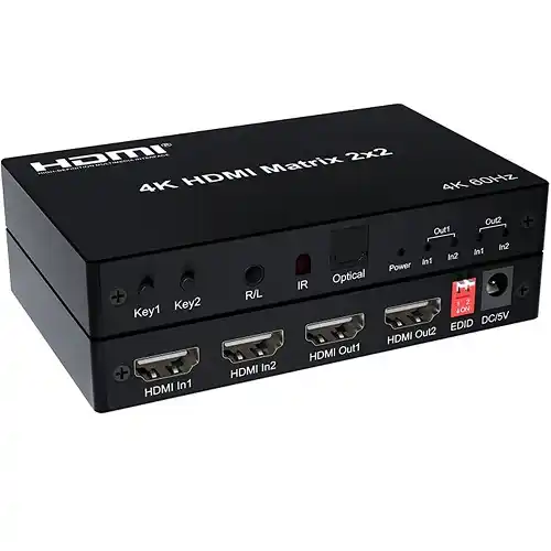 HDMI swich 4K Matrix 2×2 Kettz HM-K252 60Hz KVM svičevi SOPING.RS 41 HDMI swich 4K Matrix 2x2 Kettz HM-K252 60Hz