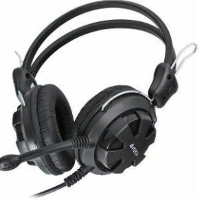 A4-HS-28-1 A4Tech Gejmerske slusalice sa mikrofonom, 40mm/32ohm, black, 2x3.5mm