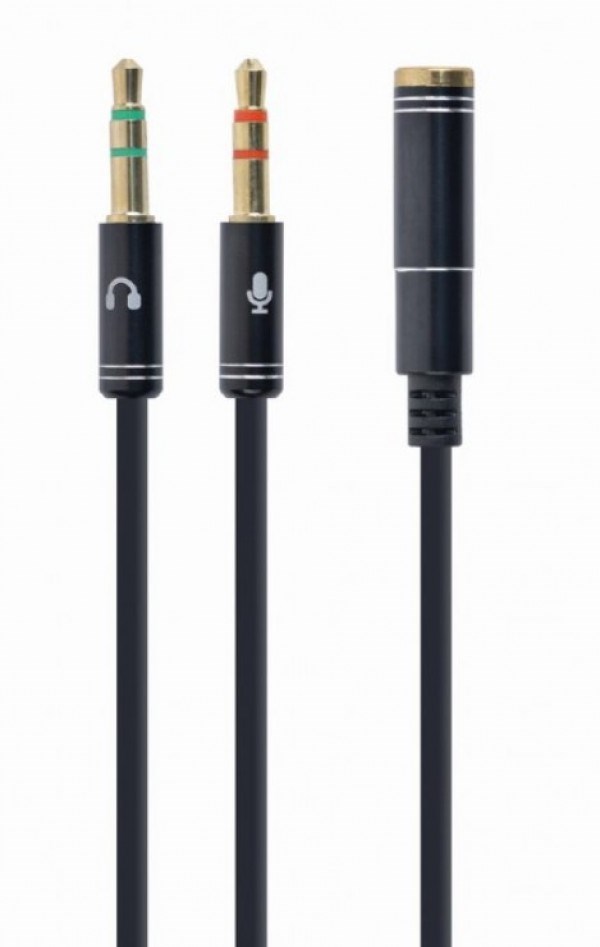 CCA-418M Gembird 3.5mm Headphone Mic Audio Y Splitter Cable Female to 2×3.5mm Male adapter, Metal Kablovi SOPING.RS 42 CCA-418M Gembird 3.5mm Headphone Mic Audio Y Splitter Cable Female to 2x3.5mm Male adapter, Metal - Слика 2