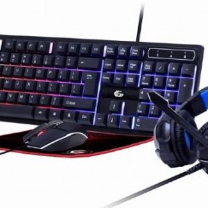 GGS-UMGL4-02 Gembird 4-in-1 Gejmerski set Ghost tastatura, mis, slusalice i podloga