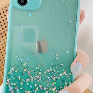 MCTK6-IPHONE 7/8/SE 2020 * Furtrola 3D Sparkling star silicone Turquoise (89)