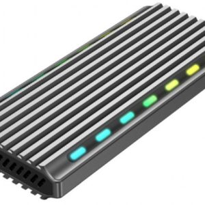 EE2280-U3C-03 Gembird USB 3.1 enclosure for M.2 NVMe drives, NGFF, backlighted, aluminum