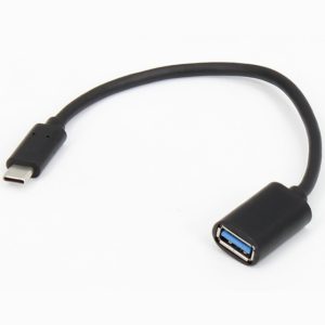 Adapter USB 3.0 (F) - USB 3.1 Tip C (M) - OTG 0.15m crni