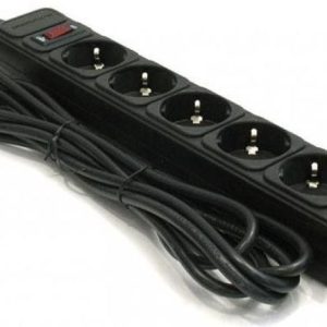 SPG6-B-15 (3G1.5) ** Gembird produzni kabl sa zastitom 6 uticnica(3x1.5mm,16A,3500W)4.5m black (663)