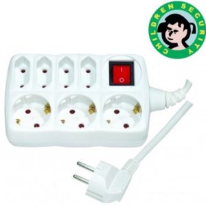 Produzni kabl sa 7 uticnica (3x1.5mm) 2m PM7P-2M DZ 16A, 250V-3680W