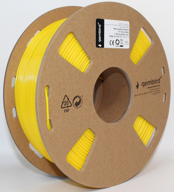 3DP-PETG1.75-01-Y PETG Filament za 3D stampac 1.75mm, kotur 1KG Yelow Oprema za 3D štampače SOPING.RS 41 3DP-PETG1.75-01-Y PETG Filament za 3D stampac 1.75mm, kotur 1KG Yelow