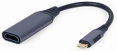 VIDEO Adapter 4K USB-C to HDMI, M/F, Cable, Space Grey - A-USB3C-HDMI-01