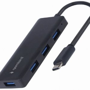 4-port USB 3.1 (Gen.1) Type-C Hub, Black - UHB-CM-U3P4-02