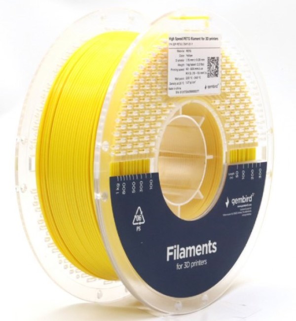3DP-PETG1.75HY-01-Y PETG filament velike brzine za 3D stampac 1.75mm, kotur 1KG YELLOW Oprema za 3D štampače SOPING.RS 42 3DP-PETG1.75HY-01-Y PETG filament velike brzine za 3D stampac 1.75mm, kotur 1KG YELLOW - Слика 2