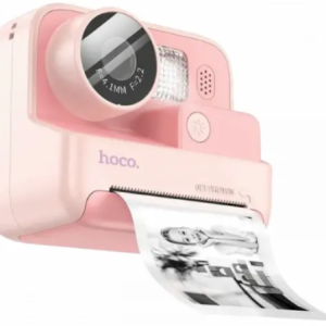 hoco. Dečija kamera sa štampačem, 2 inča IPS LCD, 720p, microSD - DV200 Pink