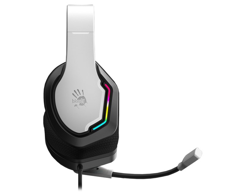 A4-G260P WHITE A4Tech Bloody gejmerske slusalice sa mikrofonom, 50mm/16ohm, USB za RGB, 3,5mm Slušalice SOPING.RS 44 A4-G260P WHITE A4Tech Bloody gejmerske slusalice sa mikrofonom, 50mm/16ohm, USB za RGB, 3,5mm - Слика 4
