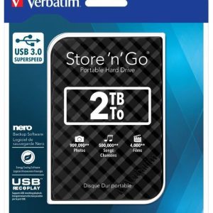 Verbatim HDD 2TB Black Kocka (53195)