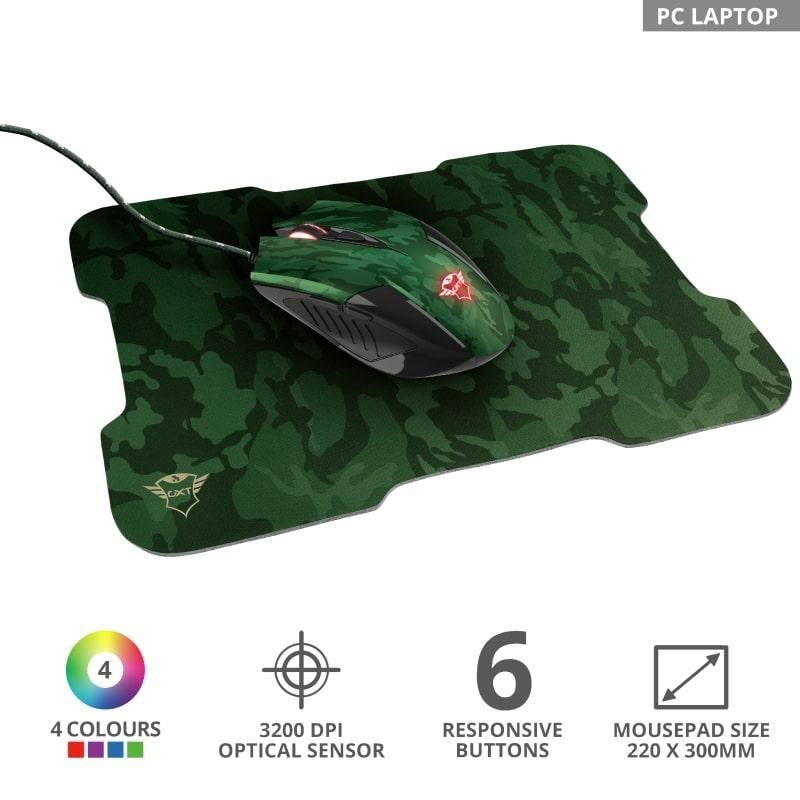 Trust GXT 781 RIXA CAMO MOUSE-PAD (23611) Gaming kompleti SOPING.RS 42 Trust GXT 781 RIXA CAMO MOUSE-PAD (23611) - Слика 2