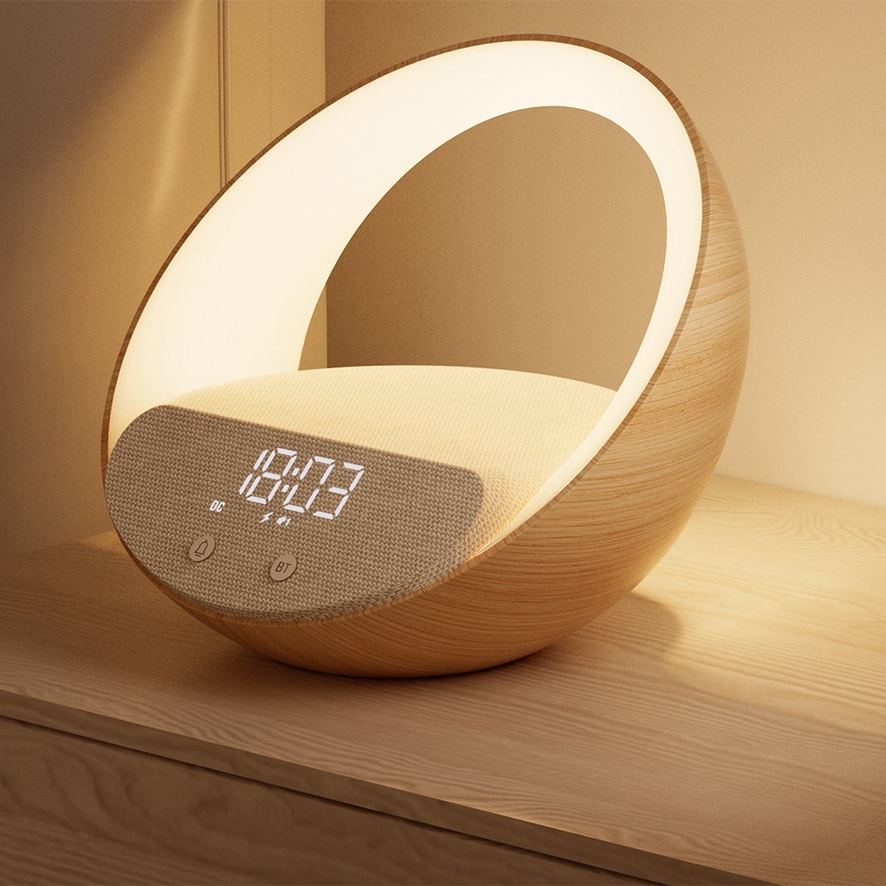 Aurora Glow Lamp with Clock, Wireless speaker and Wi-Fi charger Punjači i auto držači za mobilne telefone SOPING.RS 44 Aurora Glow Lamp with Clock, Wireless speaker and Wi-Fi charger - Слика 4