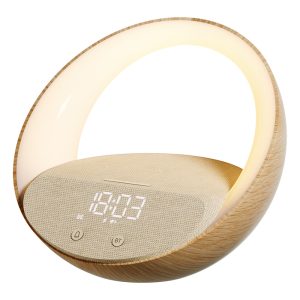Aurora Glow Lamp with Clock, Wireless speaker and Wi-Fi charger
