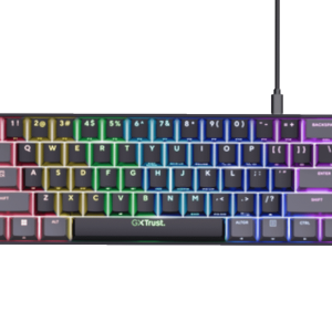 Tastatura TRUST GXT867 ACIRA 60% MINI/Gaming/ US/crna