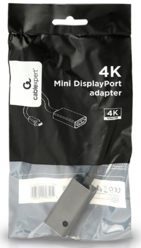 A-mDPM-DPF4K-01 Gembird 4K Mini DisplayPort to DisplayPort adapter cable, black A DisplayPort kablovi SOPING.RS 42 A-mDPM-DPF4K-01 Gembird 4K Mini DisplayPort to DisplayPort adapter cable, black A - Слика 2