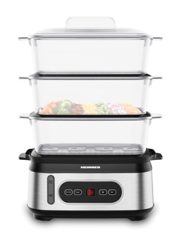 Aparat za kuvanje na pari HEINNER HSA-D950SS 3 posude/1,5l/950W Aparati za kuvanje na paru SOPING.RS 41 Aparat za kuvanje na pari HEINNER HSA-D950SS 3 posude/1,5l/950W