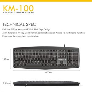 Tastatura + Mis USB Logitech Fantech GO KM-100 US crna