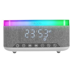 Zvučnik Mikado MD-W8 1200mah, 10W lampa/alarm/wireless punjač/sivi