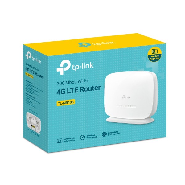 4G Router TP-LINK TL-MR105 N300/2LAN/SIM slot Ruteri SOPING.RS 45 4G Router TP-LINK TL-MR105 N300/2LAN/SIM slot - Слика 5