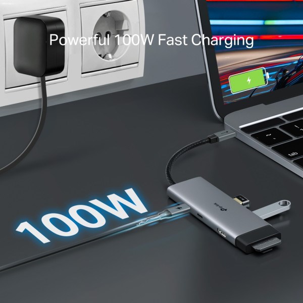 Hub TP-LINK USB Type-C 7-Port Hub/1USB-C /1 HDMI 4K 60Hz Port,1 × USB-C PD 100W Port,1 × SD Adapteri SOPING.RS 46 Hub TP-LINK USB Type-C 7-Port Hub/1USB-C /1 HDMI 4K 60Hz Port,1 × USB-C PD 100W Port,1 × SD - Слика 6