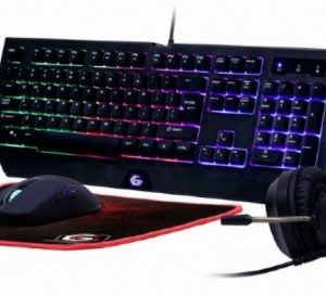 GGS-UMGL4-01 Gembird 4-in-1 Gejmerski set Phantom tastatura, mis, slusalice i podloga