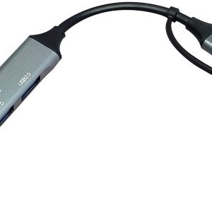 UHB-U3P4-06 ** Gembird HUB Type-A+C to 3*USB2.0 + 1*USB3.0 Aluminum (287)