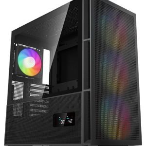 DeepCool CH560 DIGITAL ATX Kuciste, Dual Status Display, 3xLED 140mm +1x120mm, Staklena strana,USB-C