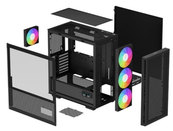 DeepCool CH560 DIGITAL ATX Kuciste, Dual Status Display, 3xLED 140mm +1x120mm, Staklena strana,USB-C Kućišta računara SOPING.RS 47 DeepCool CH560 DIGITAL ATX Kuciste, Dual Status Display, 3xLED 140mm +1x120mm, Staklena strana,USB-C - Слика 7