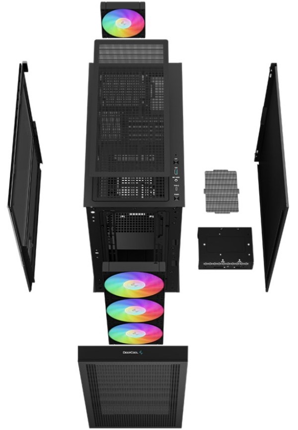 DeepCool CH560 DIGITAL ATX Kuciste, Dual Status Display, 3xLED 140mm +1x120mm, Staklena strana,USB-C Kućišta računara SOPING.RS 46 DeepCool CH560 DIGITAL ATX Kuciste, Dual Status Display, 3xLED 140mm +1x120mm, Staklena strana,USB-C - Слика 6