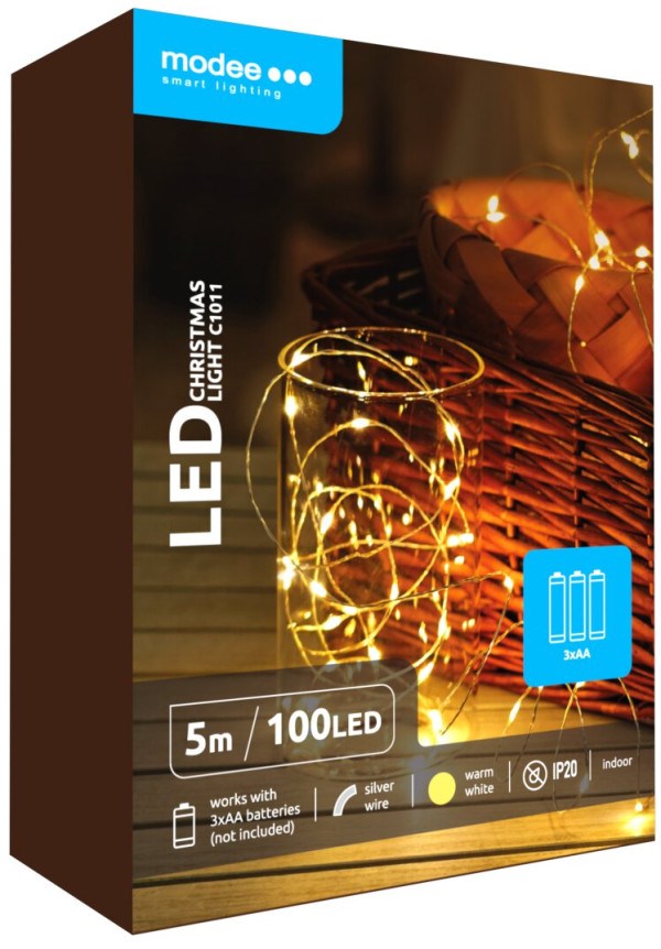 Modee Lighting ML-C1011 Lampice za jelku sa 100 toplo belih LED dioda,5m toplo bele, 3xAA Praznična dekoracija SOPING.RS 43 Modee Lighting ML-C1011 Lampice za jelku sa 100 toplo belih LED dioda,5m toplo bele, 3xAA - Слика 3
