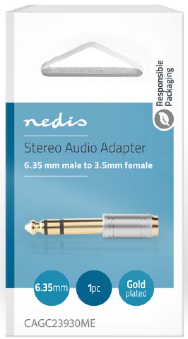CAGC23930ME Stereo Audio Adapter, 6.35 mm Muski, 3.5 mm Zenski, Gold Plated, Metal, Siva Konektori i moduli SOPING.RS 42 CAGC23930ME Stereo Audio Adapter, 6.35 mm Muski, 3.5 mm Zenski, Gold Plated, Metal, Siva - Слика 2