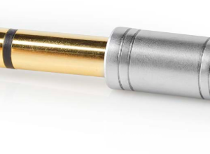 CAGC23930ME Stereo Audio Adapter, 6.35 mm Muski, 3.5 mm Zenski, Gold Plated, Metal, Siva