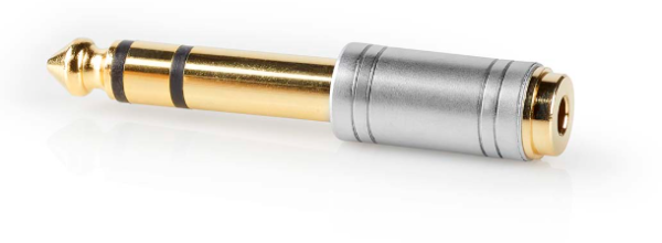 CAGC23930ME Stereo Audio Adapter, 6.35 mm Muski, 3.5 mm Zenski, Gold Plated, Metal, Siva Konektori i moduli SOPING.RS 41 CAGC23930ME Stereo Audio Adapter, 6.35 mm Muski, 3.5 mm Zenski, Gold Plated, Metal, Siva