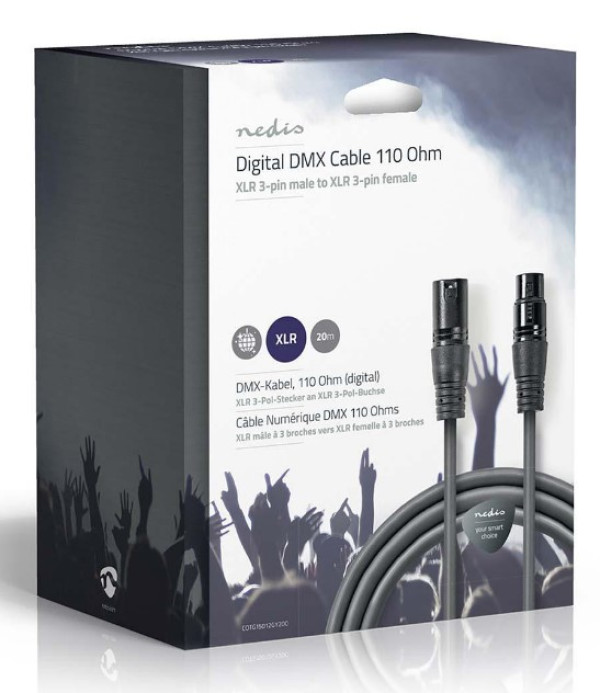 COTG15012GY200 DMX Adapter Cable XLR 3-Pin muski na XLR 3-Pin zenski, Nickel Plated, 20m, Round, PVC Ostali kablovi SOPING.RS 41 COTG15012GY200 DMX Adapter Cable XLR 3-Pin muski na XLR 3-Pin zenski, Nickel Plated, 20m, Round, PVC