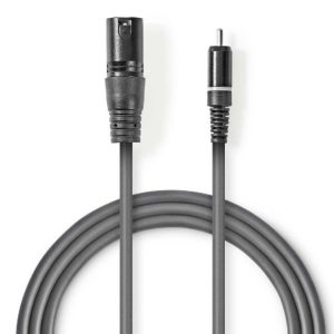 COTH15205GY30 Unbalanced Audio Cable XLR 3-Pin muski na RCA muski, 3m, PVC, Dark Grey Audio kablovi SOPING.RS COTH15205GY30 Unbalanced Audio Cable XLR 3-Pin muski na RCA muski, 3m, PVC, Dark Grey