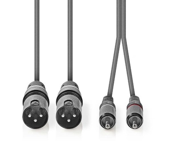 COTH15210GY30 Balanced Audio Cable 2x XLR 3-Pin muski na 2x RCA muski, 3m, PVC, Dark Grey Audio kablovi SOPING.RS 43 COTH15210GY30 Balanced Audio Cable 2x XLR 3-Pin muski na 2x RCA muski, 3m, PVC, Dark Grey - Слика 3